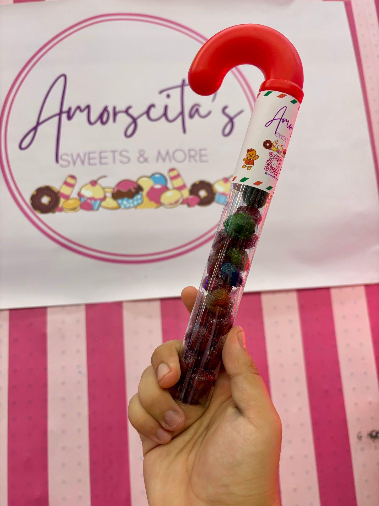 Candy Cane Sour Blue Raspberry Gushers